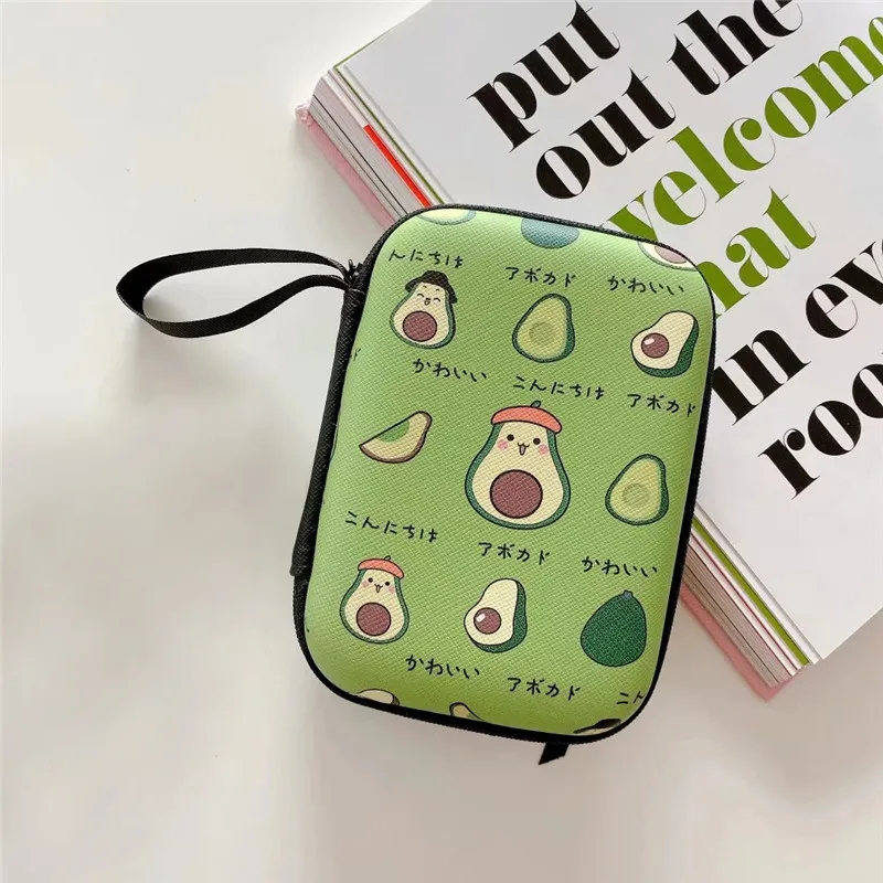 Жесткий чехол на молнии с мультяшным рисунком для наушников Airpods Redmi Airdots сумка