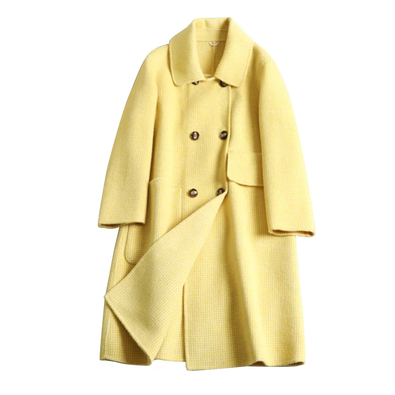 

New double-sided cashmere overcoat in autumn and winter of 2019