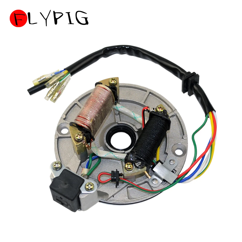FLYPIG ATV Quad Magneto Stator Plate 90cc 110cc 125cc Go Kart Professional Ignition Coil Dirt Bike Accessories Pickup Pitbike | Автомобили
