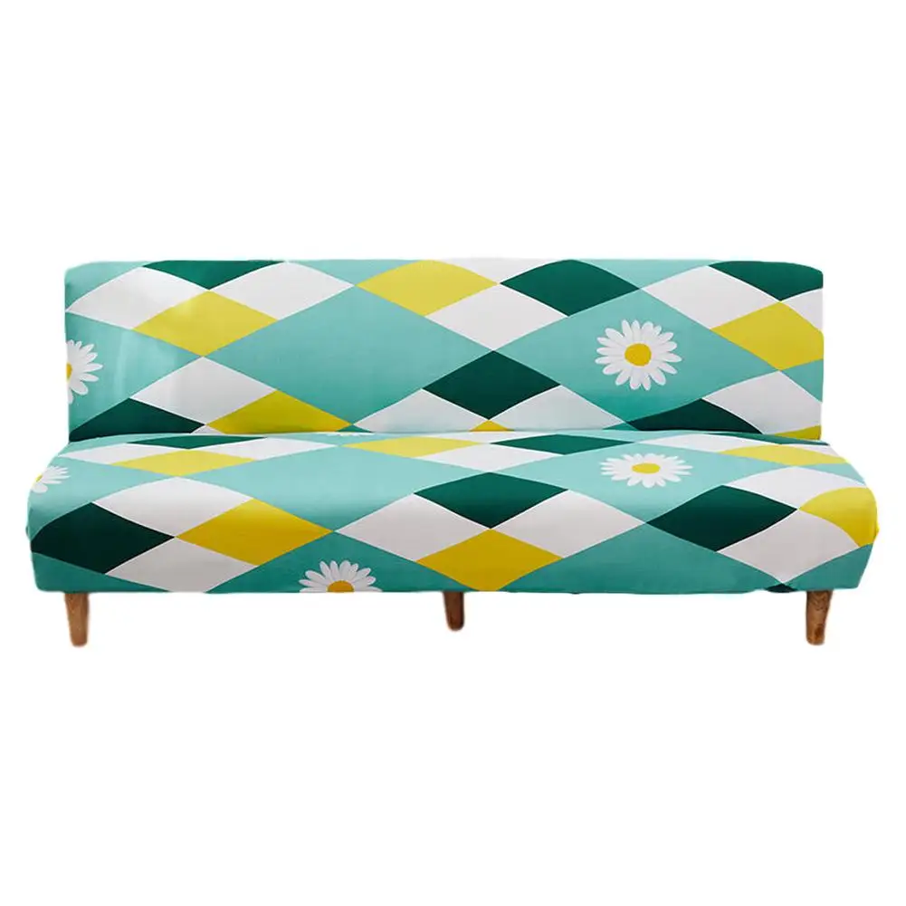 

160-190CM Printed Sofa Bed Cover Universal size Non-armrest Sofa Bed Cover Non-slip Elastic Stretch Furniture Sofa Cover
