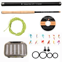 angler dream tenkara fly fishing rod 12 13ft portable collapsible carbon fiber ultralight travel rod and fly line flies combo