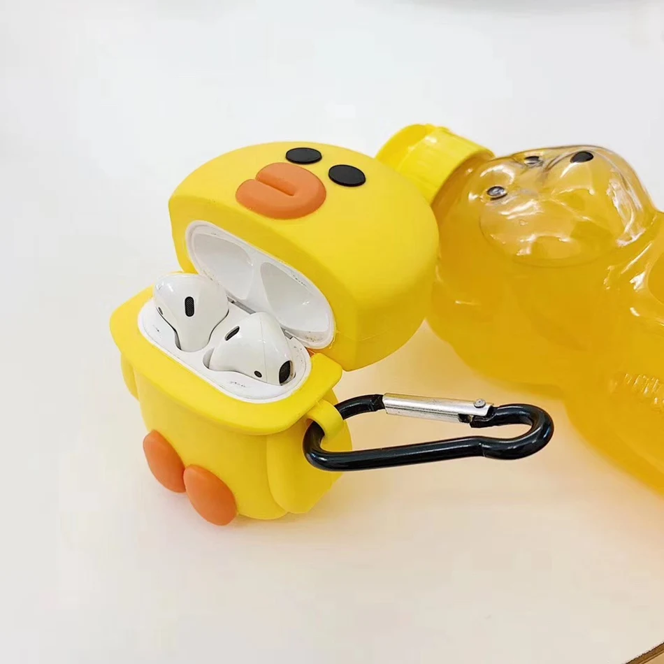 Милый чехол для Airpods Apple, чехол для наушников s, беспроводные наушники, защитный чехол, чехол для Airpods 1, 2, силиконовый чехол для AirPods