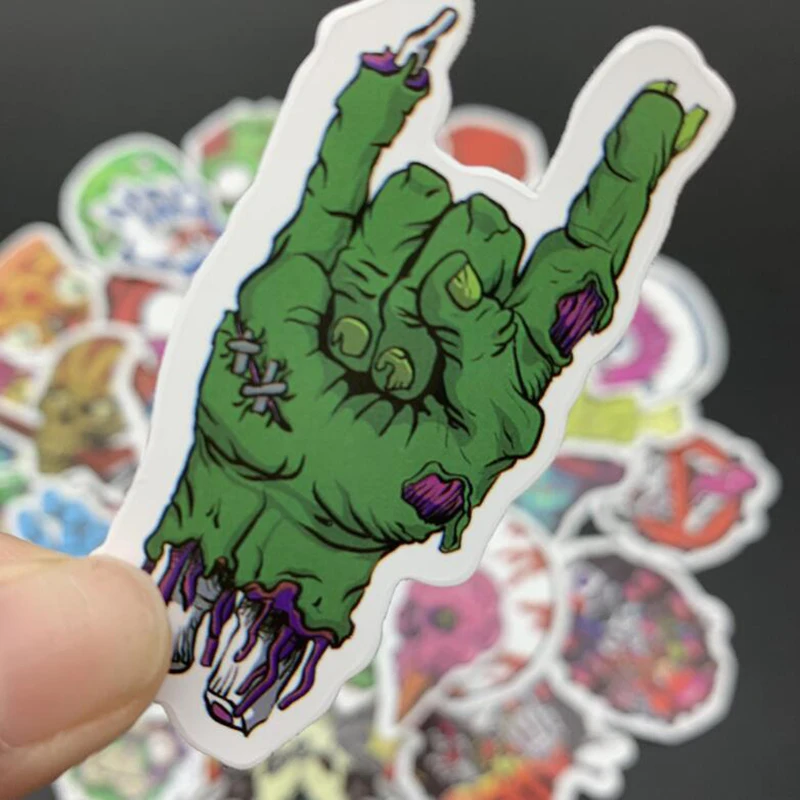 LL 006 #50/шт. Череп ужас ПВХ Граффити стикер классический креативный дизайн