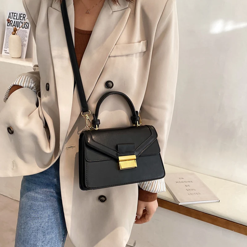 

Simple Texture Solid Color Flap Handbags 2021 Fashion Big Capacity Plain Shoulder Bolsa Causal Leisure Female Messenger Purses