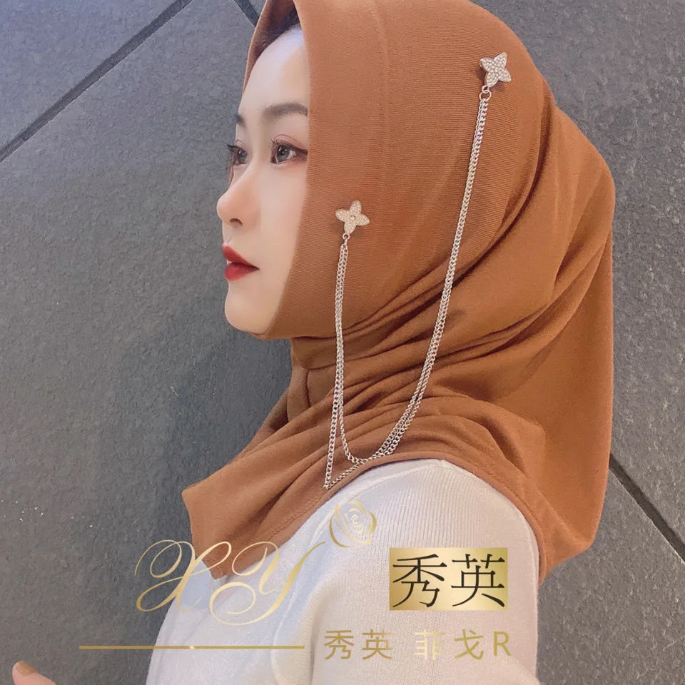 

Arabian Muslim girl cheap hijab scarves chains shawls