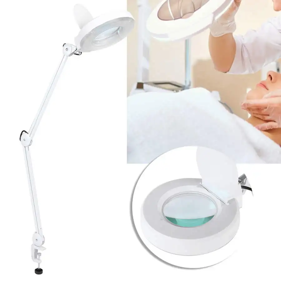 8светодиодный Светодиодная лампа с холодсветильник лупа клипсой для вышивки и