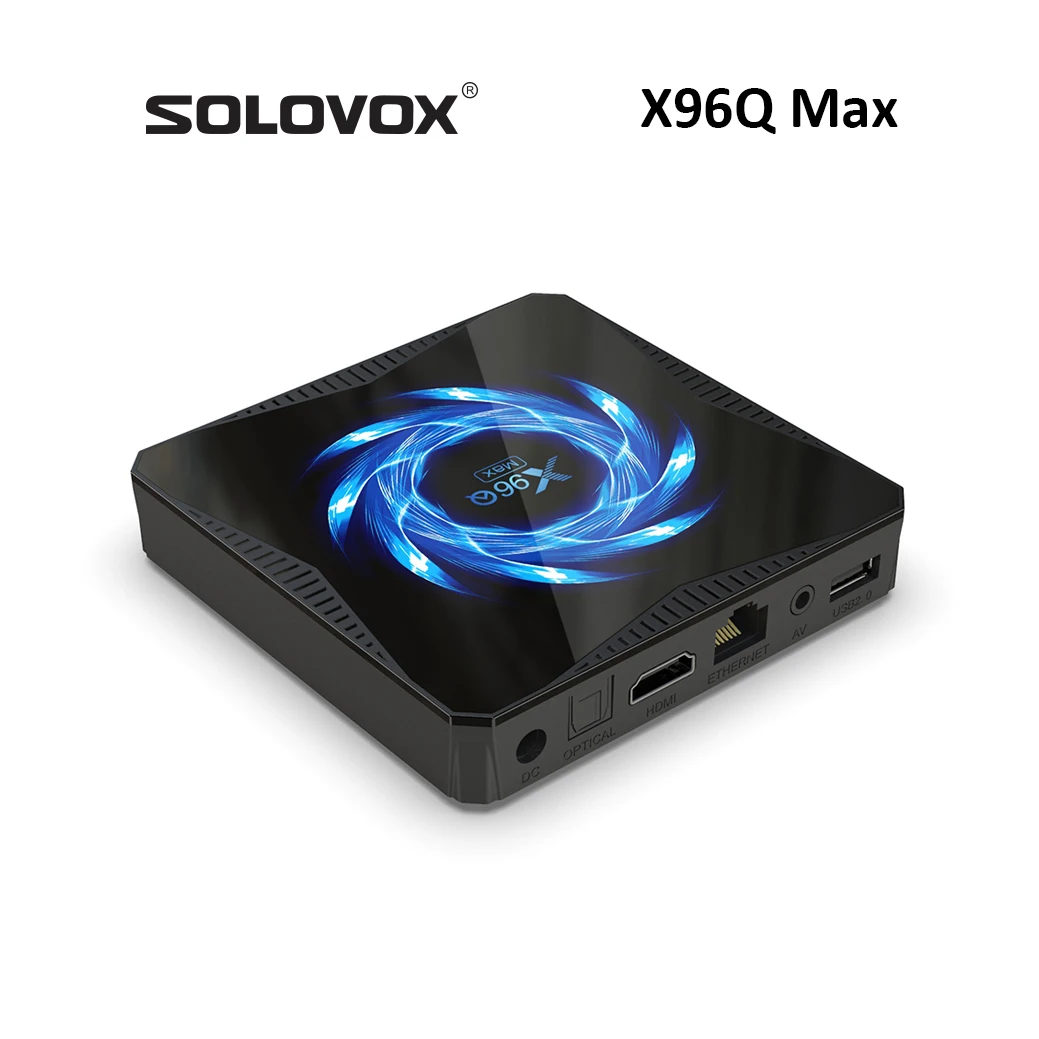Умная ТВ-приставка SOLOVOX X96Q MAX Android 10 4 Гб 32 ГБ четырехъядерный Allwinner H616 6K Двойной Wi-Fi 2