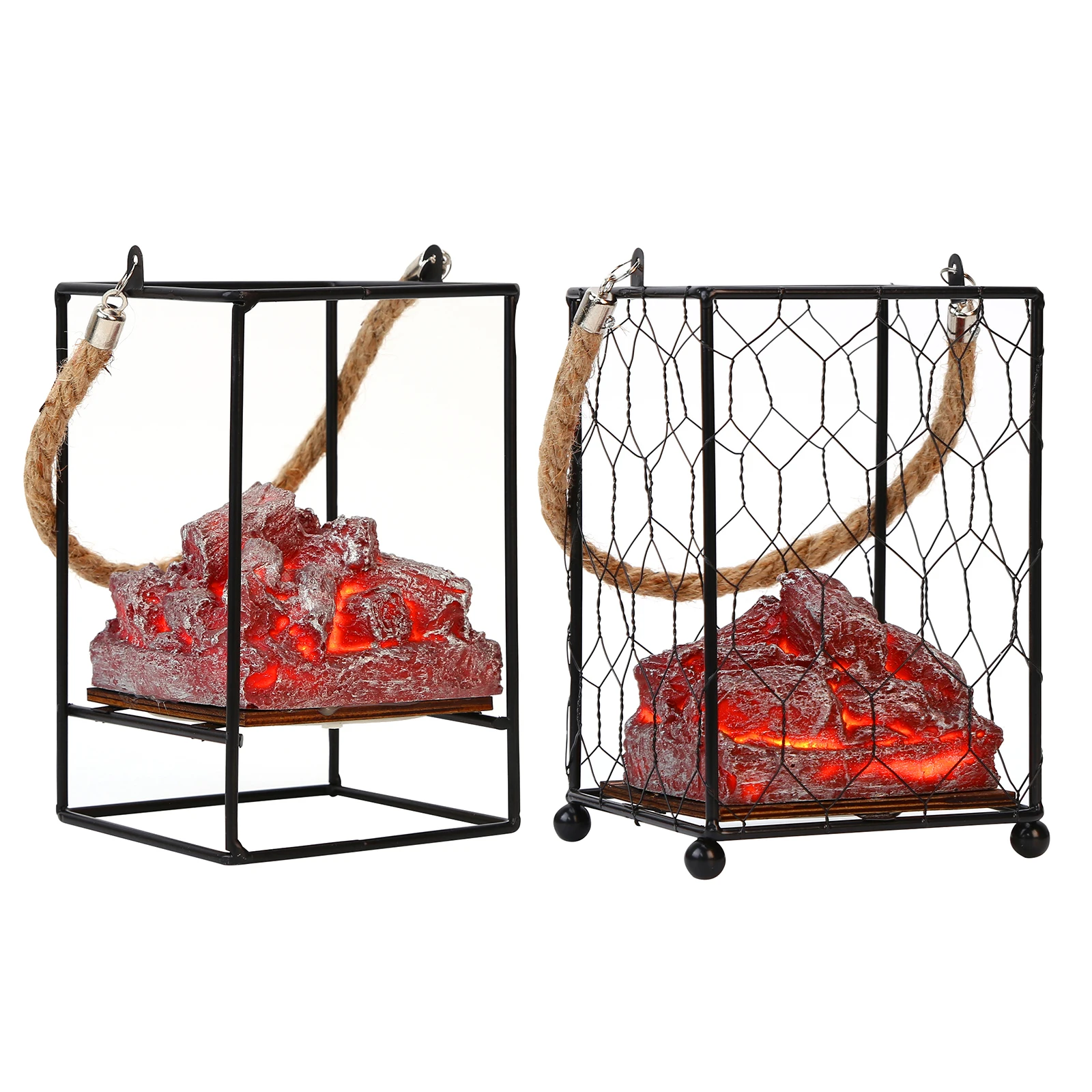 

Настольная безпламенная Светодиодная лампа с имитацией древесного угля для камина, оригинальная подарочная атмосферная лампа