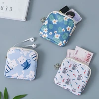 girls diaper napkin storage bag cute sanitary pads pouch coin purse jewelry organizer bags credit card case with zipper pocket