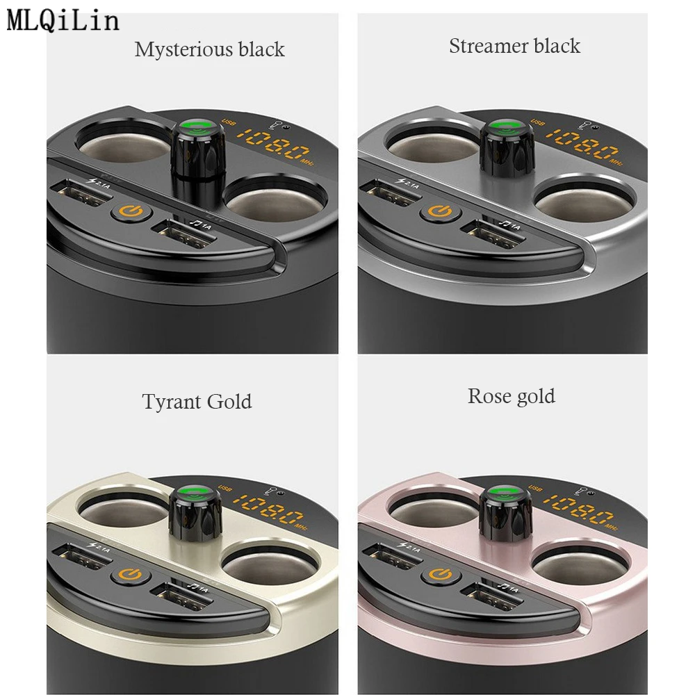 Multifunctional Car mp3 Bluetooth Player Cup FM Transmitter Universal Dual USB Charger For Phone |