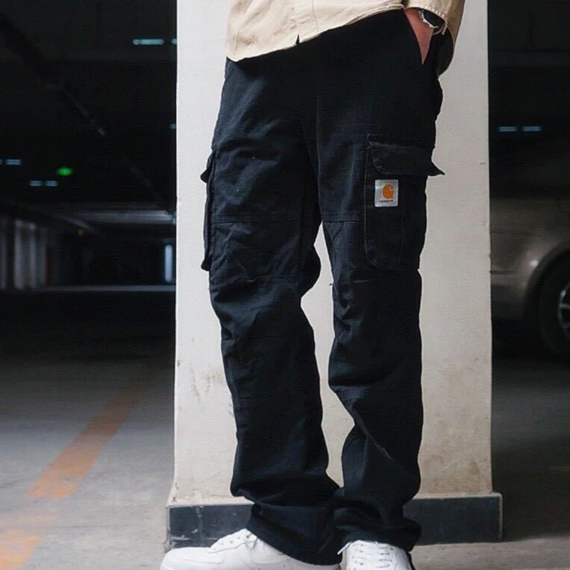 Мужские брюки карго новинка 2021 свободные комбинезоны больших размеров прямые