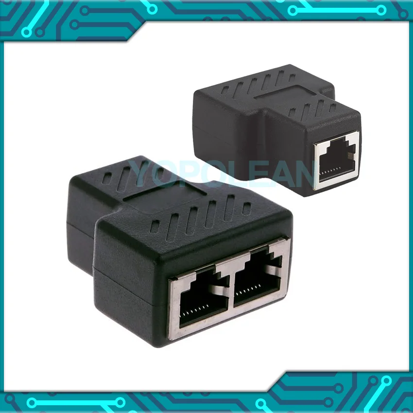Новинка сетевой разветвитель от 1 до 2 LAN Ethernet RJ45 удлинитель переходник разъем