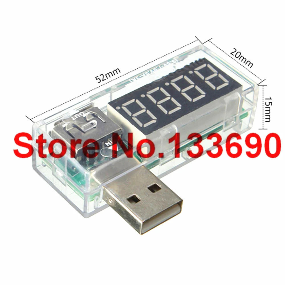 10 шт. цифровой USB Мобильный измеритель напряжения зарядка тока мини зарядное