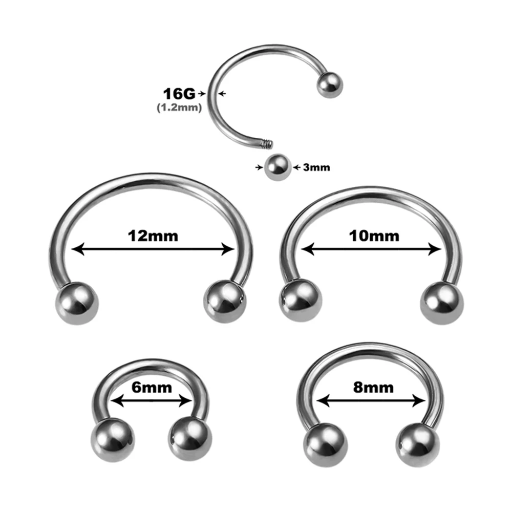 Серьга-Кольцо из настоящего титана для носа и перегородки ювелирное украшение