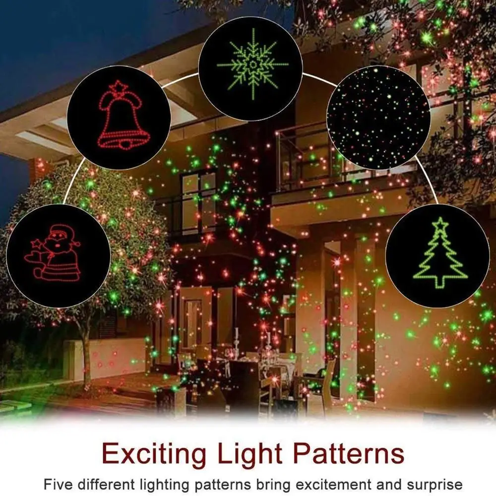 

Outdoor Lawn Decorative Lamp Projection Durable Lamp Aluminum Alloy Laser Two-color Waterproof Lamp