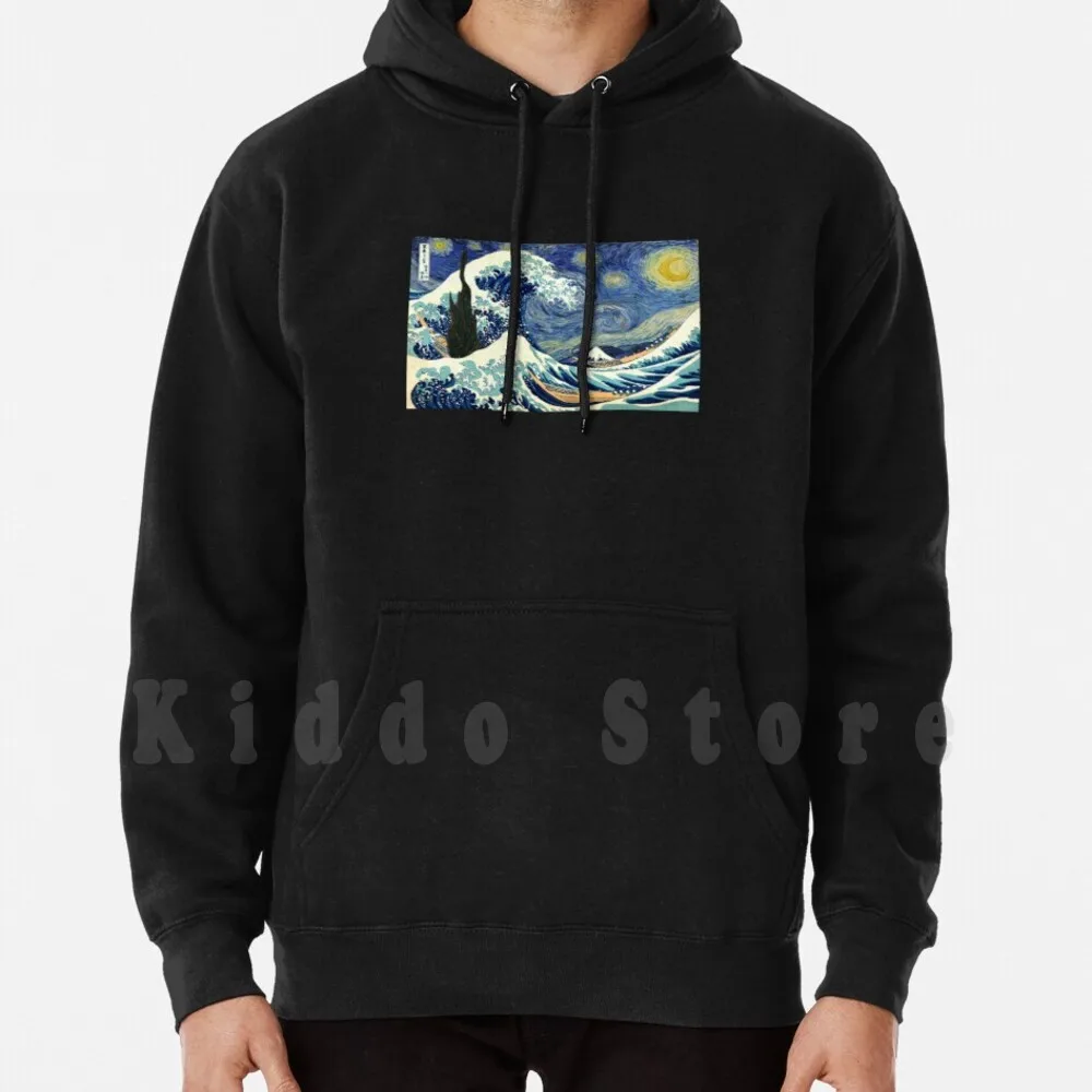 

Толстовка Kanagawa с длинным рукавом и надписью «The Great Wave Off»