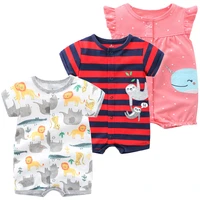 2021 summer baby rompers baby girls clothing 100 cotton newborn baby boy clothes infant jumpsuits short sleeve kids clothes