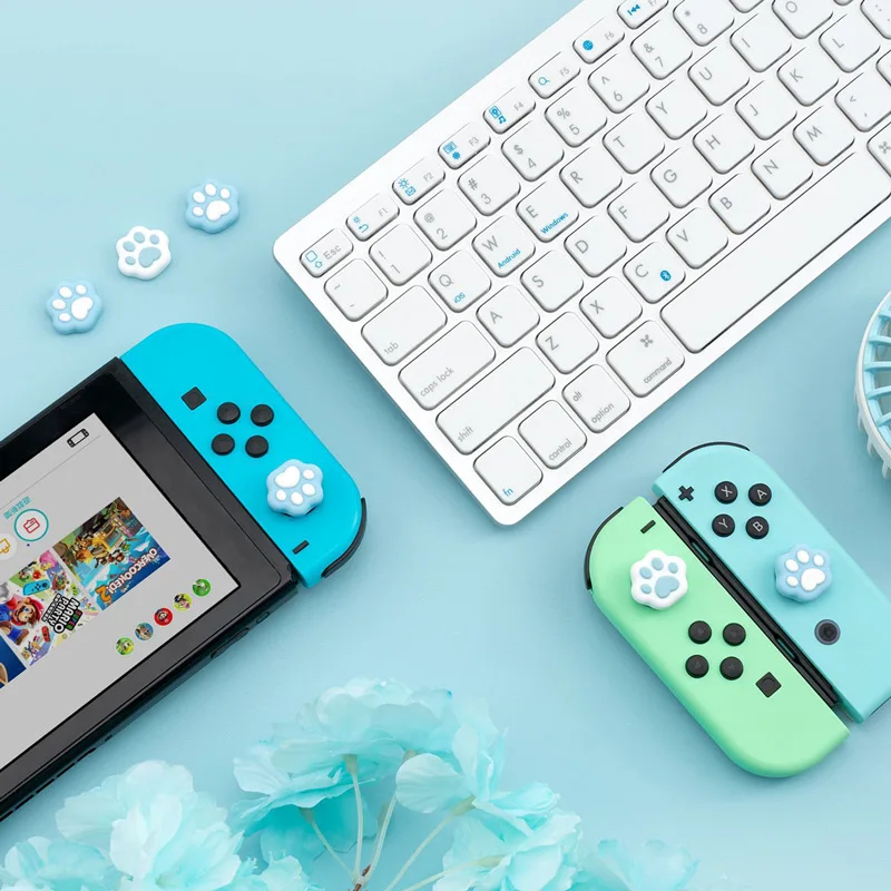 Силиконовый защитный чехол для джойстика Nintendo Switch JoyCon NS Lite в форме кошачьей лапы |