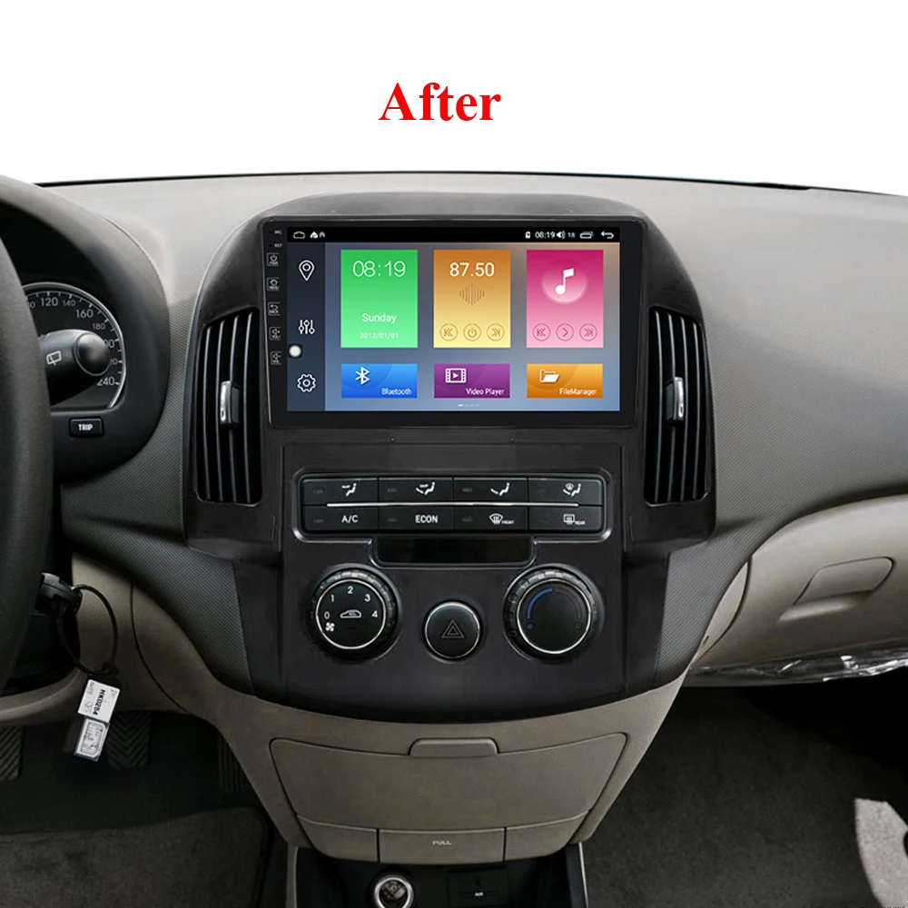 Для Hyundai i30 2007 2012 2.5D 9 дюймовый экран Android 8 1 автомобильный радиоприемник с
