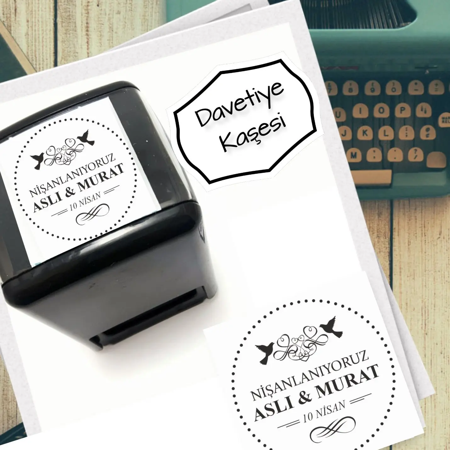 

Love Themed Is Custom Invitation Stamp-314