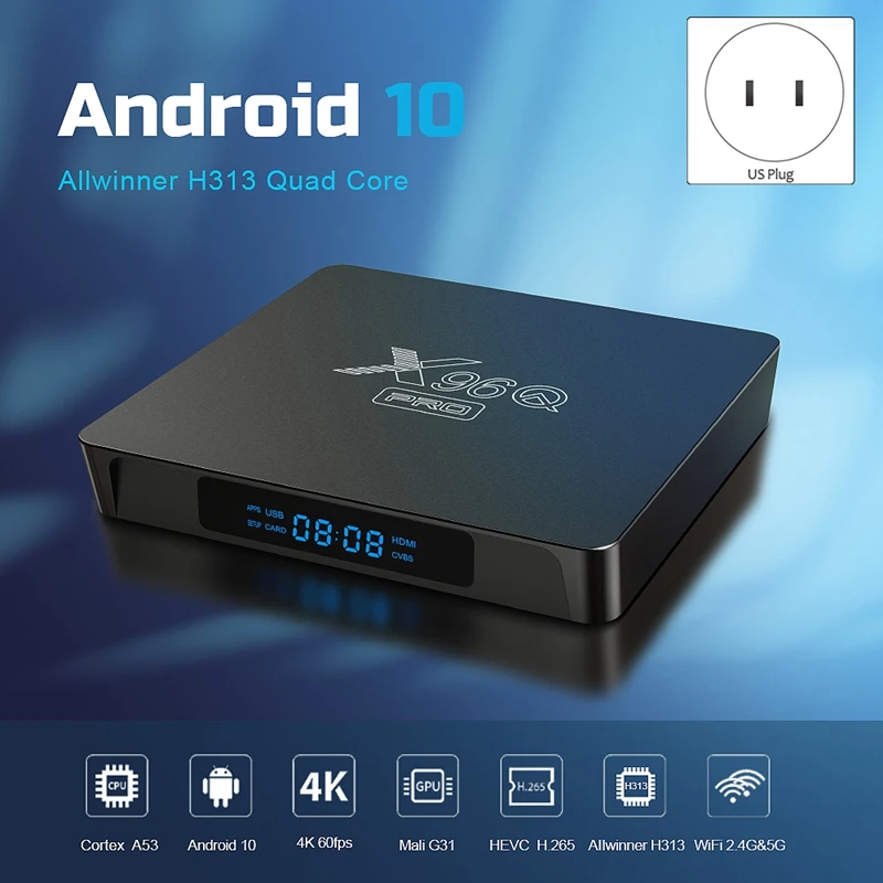 

ТВ-приставка X96Q Pro, 2 ГБ + 16 ГБ, Android 10,0, четырехъядерная, Wi-Fi, домашняя медиасистема, HD, Сетевой проигрыватель
