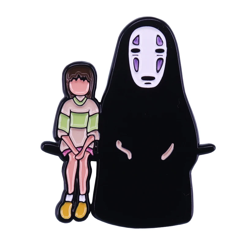 Значок Chihiro и без лица вдохновленный призраком подарок для лучших друзей|Броши| |