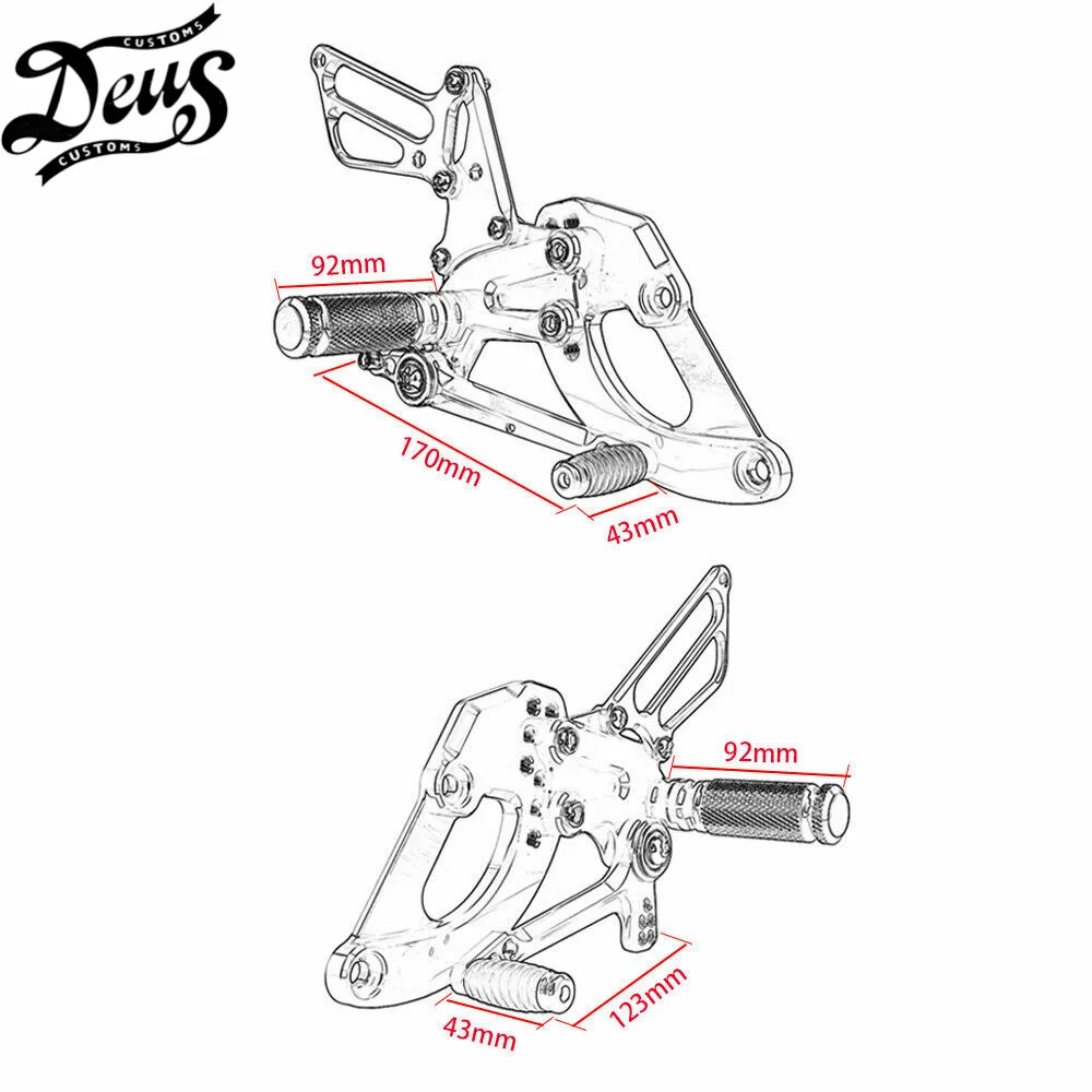 

For 2017-2018 HONDA CBR250RR CBR 250 RR Left & Right CNC Aluminum Motorcycle Adjustable Rearsets Footrests Footpegs Rear Set