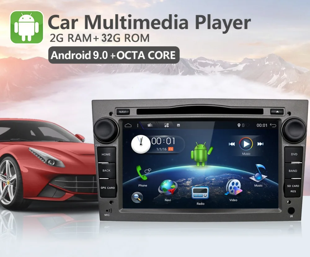 2G ram Android 9,0 автомобильный dvd-плеер gps навигационная система для Opel Zafira B Vectra C D Antara Astra H G Combo с BT Радио 1080p