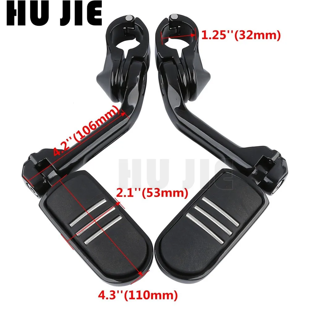 32 мм 1-1/4 &quotЗащита двигателя короткие Угловые регулируемые шоссе подножки для Honda