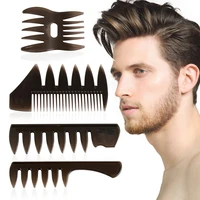 accessory beard styling durable fork comb barber shop wide teeth hair brush