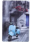 Европейский автомобильный гараж, металлический знак, итальянский скутер Vespa, ВИНТАЖНЫЙ ПЛАКАТ, классический Электромобиль, наклейка на стену