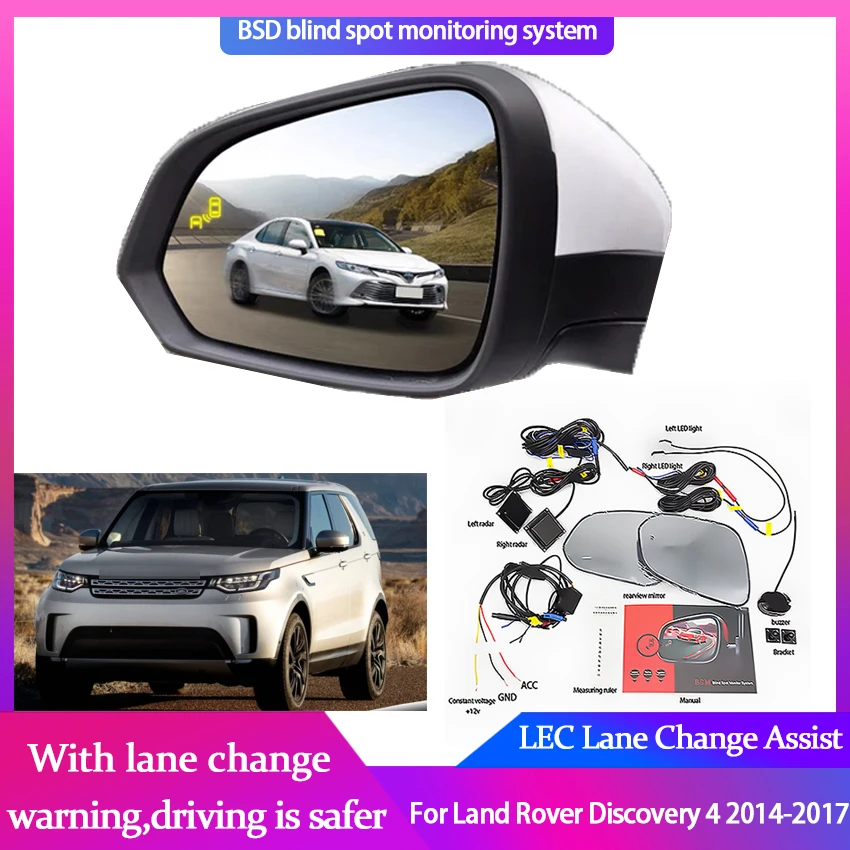 

Blind Spot Detection System For Land Rover Discovery 4 2014-2017 Rearview Mirror BSM BSD Monitor Assist Parking Radar Warning