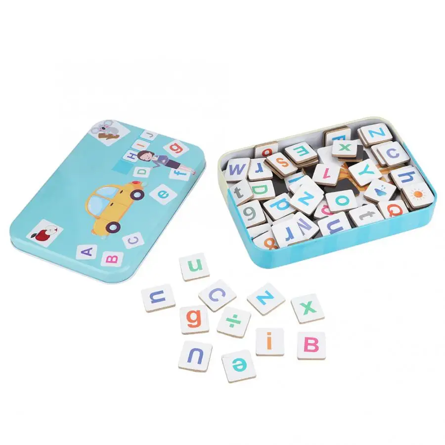 Деревянные магнитные буквы цифры животные с мольберт доска Алфавит 123 ABC набор