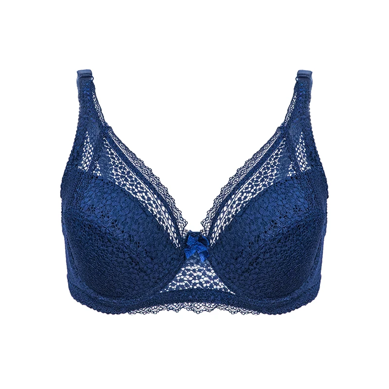 

Women Sexy Lace Bra Thin Bralette Sexy Lingerie Padded Underwire Bras Embroidery Thin Brassiere Top Plus Size Underwear C D Cup