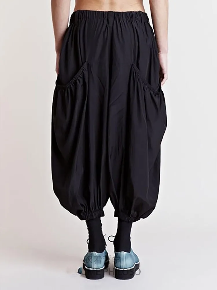 Новинка 2020 мужские волосы стилист модные повседневные брюки укороченные