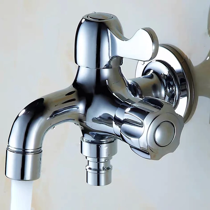 Смесители хромированная латунь ванная комната настенный двойной водный выход