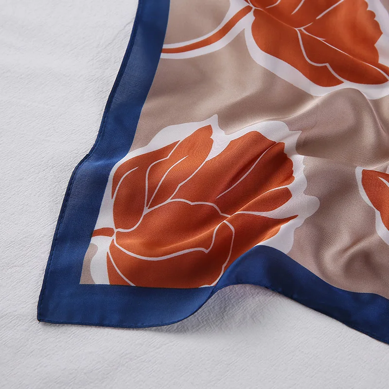 

Foulard Print Neck Scarf Silk Feeling Square Hijab Headband Foulard Shawl Wrap Elegant Pashmina Bandana Fashion Neckerchief