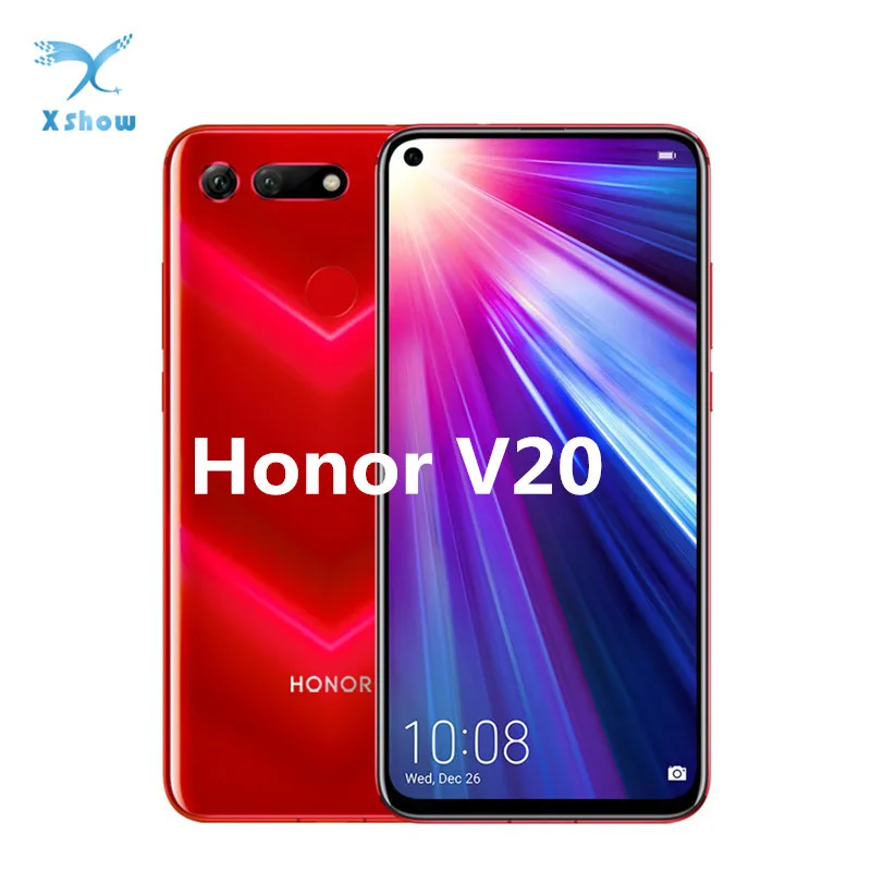 Honor View 20 смартфон V20 6," Fullview 4000 мАч SuperCharge Kirin 980 Восьмиядерный Android 9 45MP AI камера OTG NFC мобильный телефон