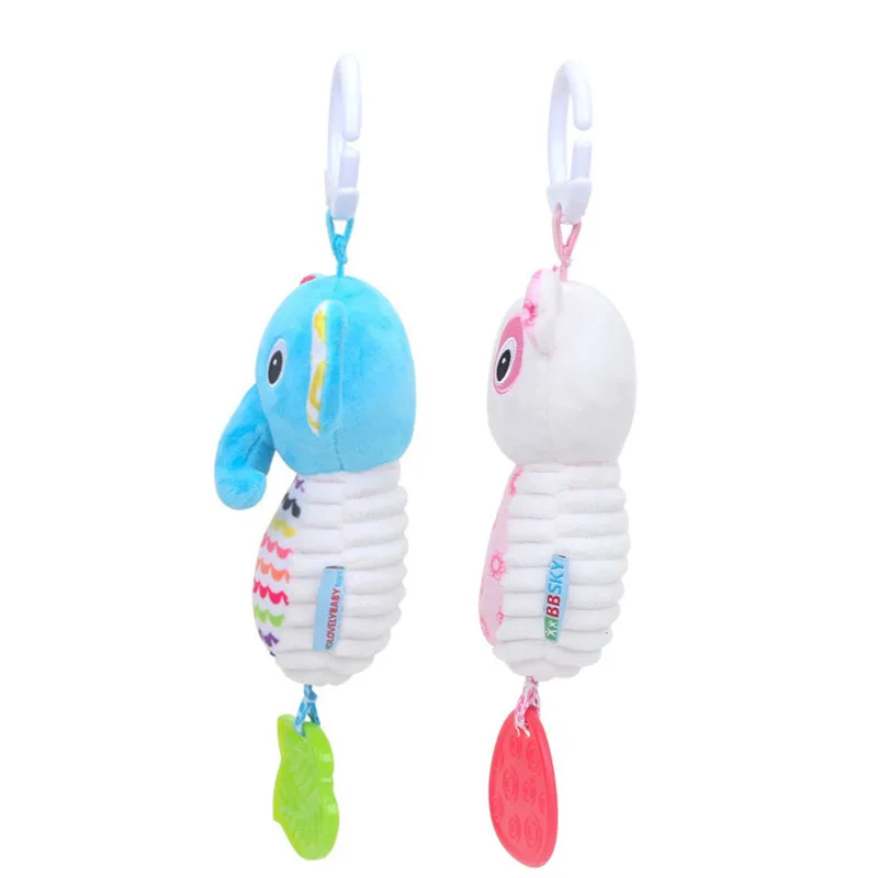 

Baby Rattles Crib Mobile Cute Elephant Bear Newborns Toy for Stroller with Teether and Wind Chimes Infant Soft Handing Bell