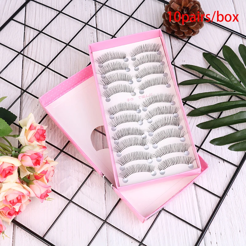 10 пар натуральные инструменты для макияжа без клея черные длинные Редкие