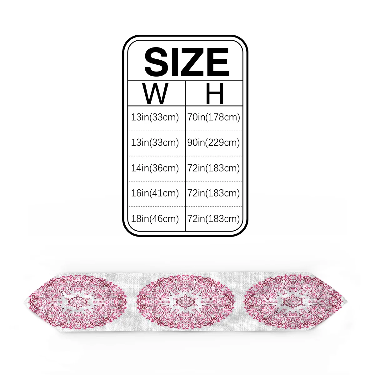 Обеденная скатерть с рисунком Красной мандалы Настольная дорожка современная