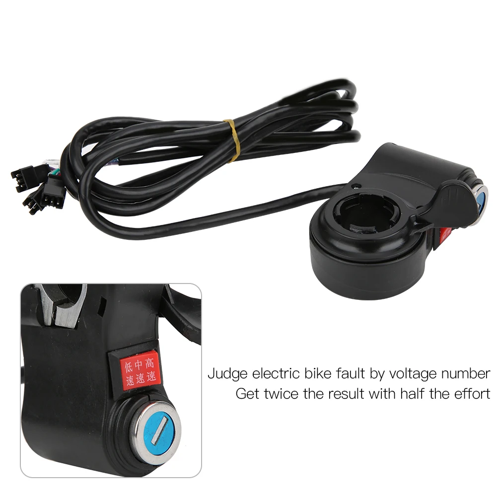 

Automatic Identification Multifunction Thumb Lock Electric Bike Voltage Display Handlebar Switch For 12V to 99V electric bikes
