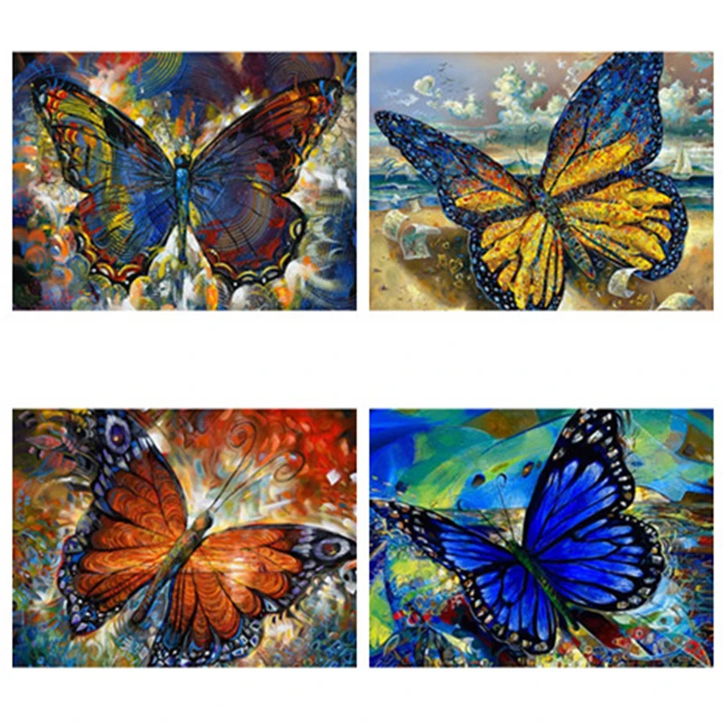 

5D DIY Diamond Painting Aimal Btterfly Full Drill Cross Stitch Diamond Embroidery Mosaic Rhinestone Home Decor Handmade Gifts