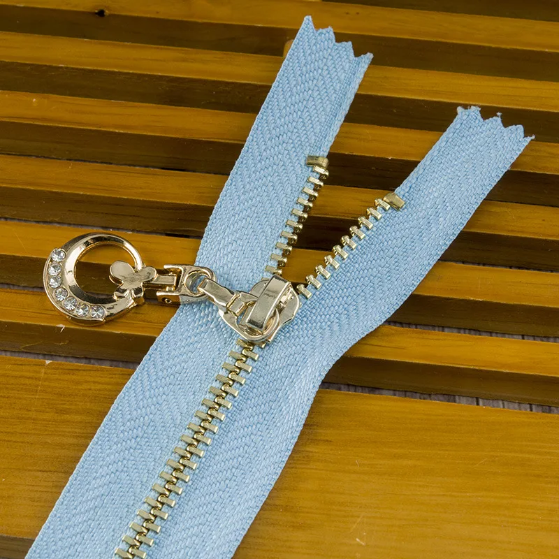 Light blue GT Meetee, 3 шт., 11-25 см, 3#, металлическая молния, закрытый конец, золото, серебро, зуб, луна, тяга, молния, замок, сделай сам, сумка, одежда, Швейные аксессуары, ZA005 - Цвет: Light blue GT