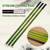 2 73 64 5m frp fishing rod super hard powerful travel fishing tackle imitation bamboo pattern pole rod stream rod fk88