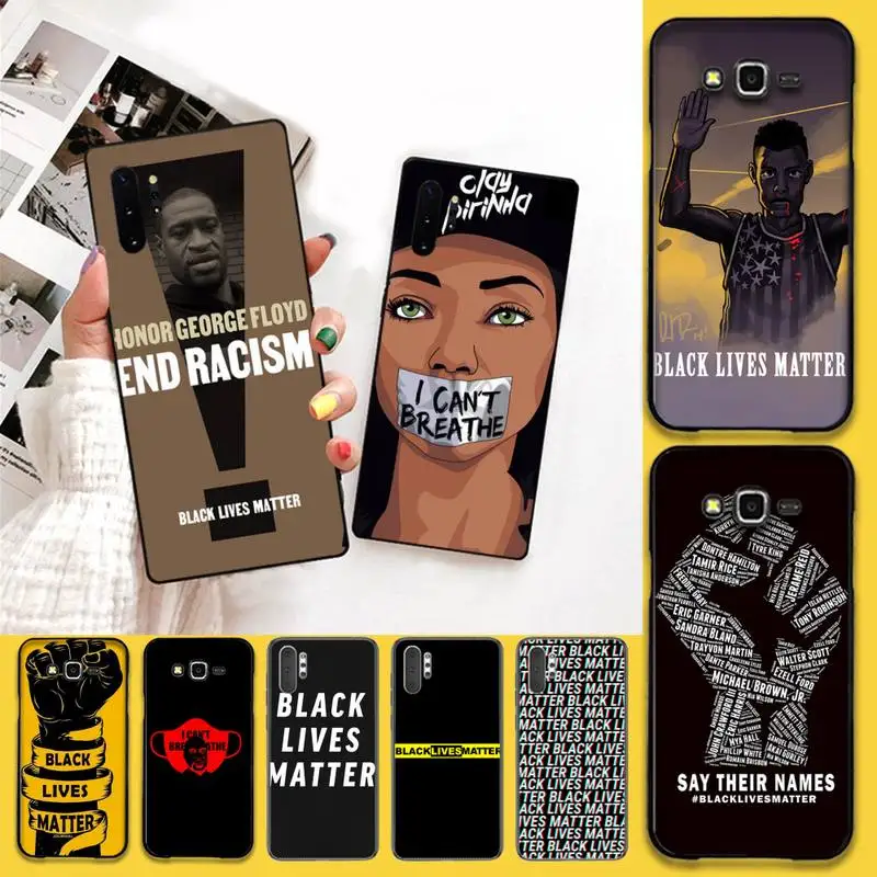 

Black Lives Matter Black Soft Shell Phone Case Capa For Samsung Note 7 8 9 10 Lite Plus Galaxy J7 J8 J6 Plus 2018 Prime