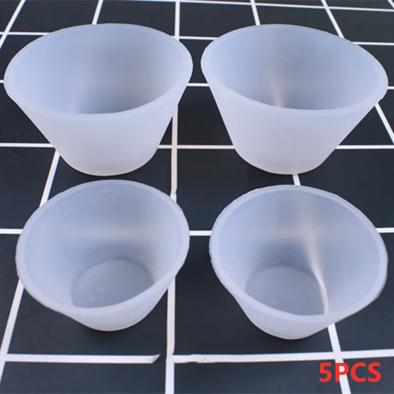 

5PCS Epoxy dispensing cup crystal epoxy silicone mold DIY jewelry Making Tools disposable silicone cup