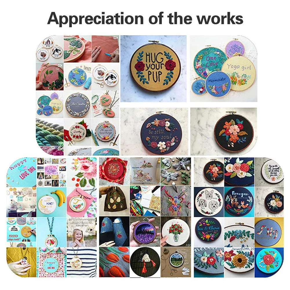 136 шт. Набор для вышивания узоров разноцветных нитей шитья вязания DIY Инструменты