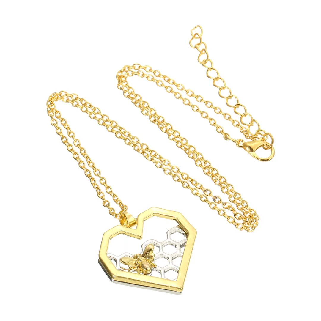 1 шт. модное ожерелье с кулоном соты пчела медовая цепочка ожерелья для женщин