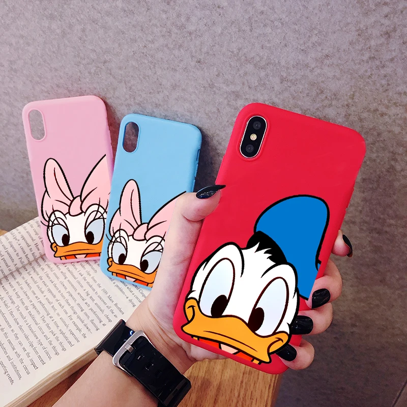 Cartoon Donald Duck Phone Case For Samsung Galaxy Note 10 9 8 Plus Frosted Silicone Cases Soft Back Cover |